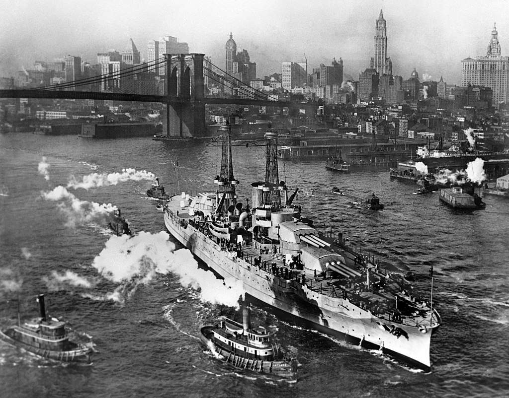 USS Arizona in New York City, 1916. 