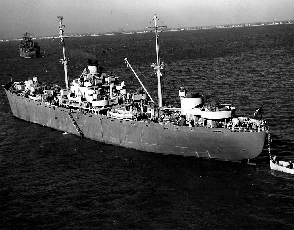 Liberty Ship USS Mindanao (ARG-3), 23 November 1943.