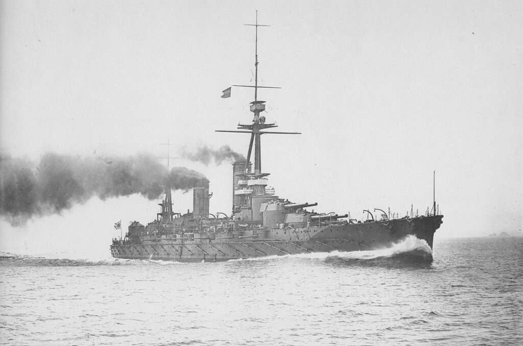 On sea trials in 1915. 