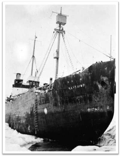 The bow of the SS Baychimo. 