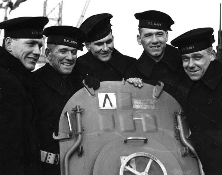 The brothers on board USS Juneau.