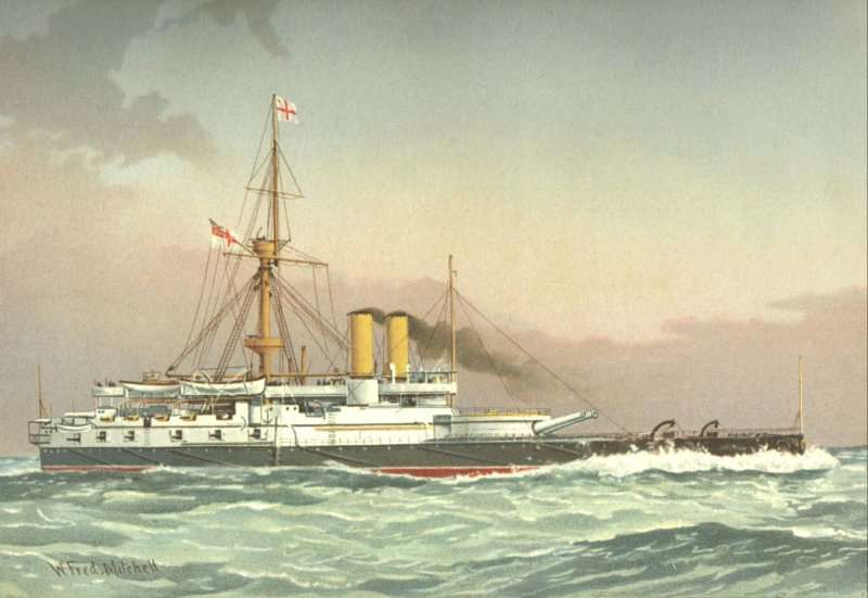 A drawing of the ship.