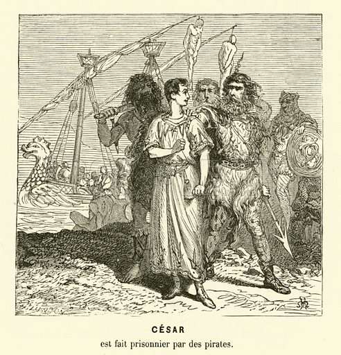 Another illustration of Caesar with the pirates. 