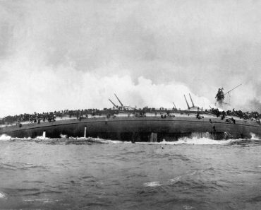 SMS Blucher sinking during the Battle Of Dogger Bank.