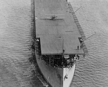 An aerial view of USS Langley.