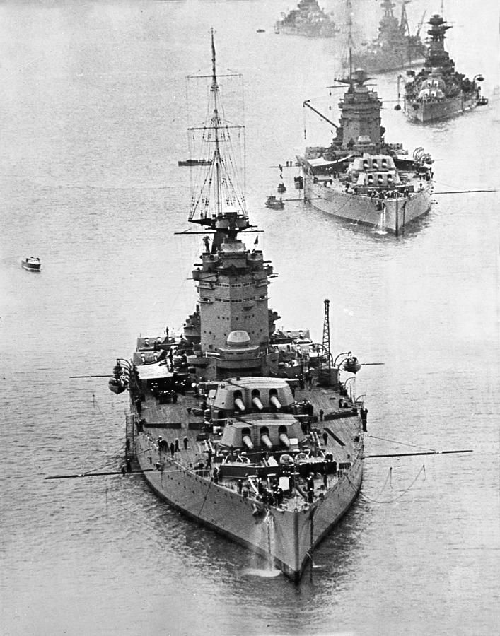 HMS Nelson and her sister ship HMS Rodney.