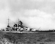 The German battleship Scharnhorst.