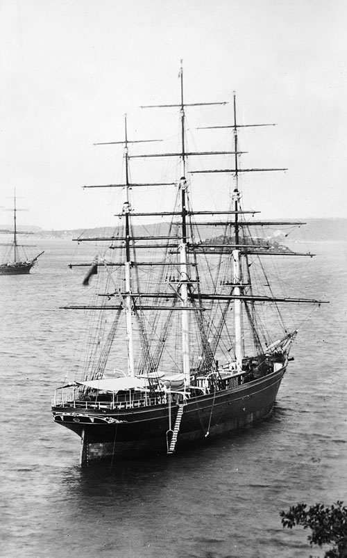 The Cutty Sark in Sydney Harbour. 