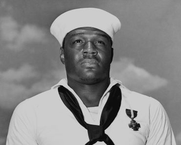 Doris Miller after receiving Navy Cross.