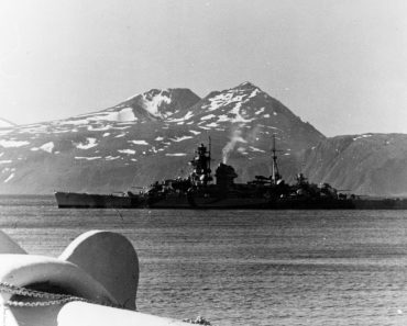 Admiral Hipper moving through Norwegian waters in 1942.