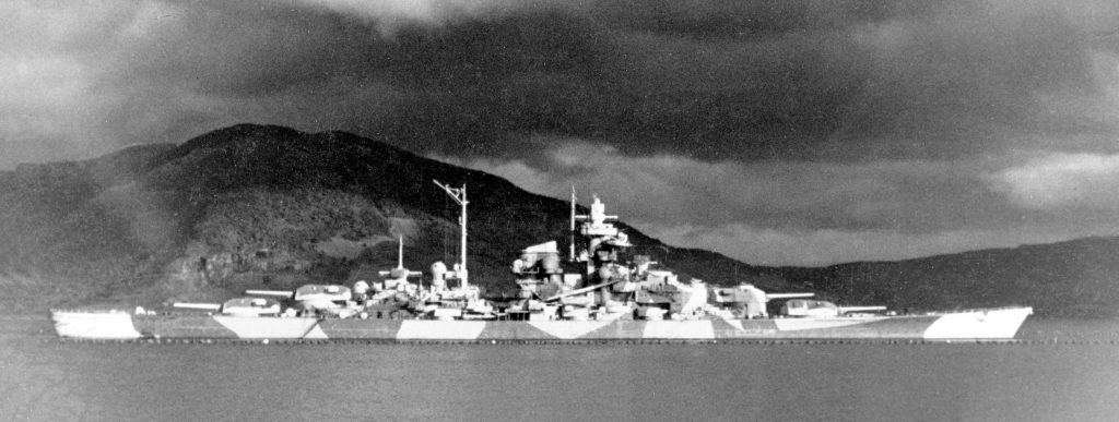 The Tirpitz in a Norwegian Fjord.