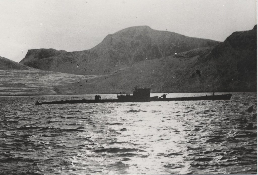 U-537 docked in Newfoundland. 