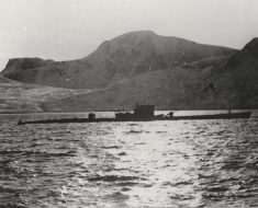 U-537 docked in Newfoundland.