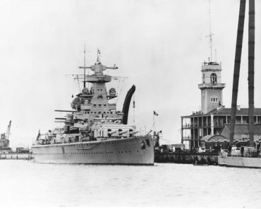 The Admiral Scheer in Gibratlar, 1936.