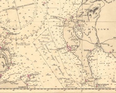 A map showing the munitions dumping ground inside Beaufort's Dyke.