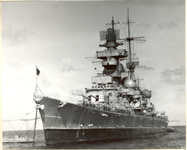 Prinz Eugen pictured in 1946 before Operation Crossroads.